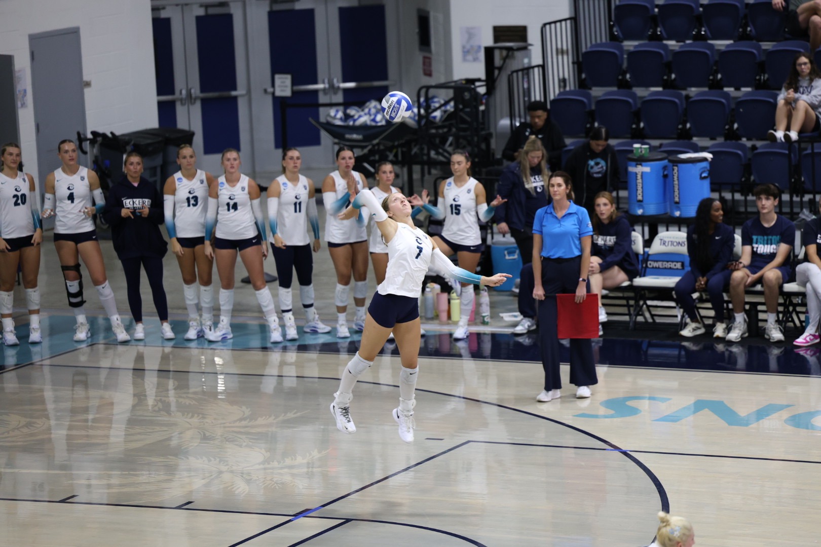 player serving ball