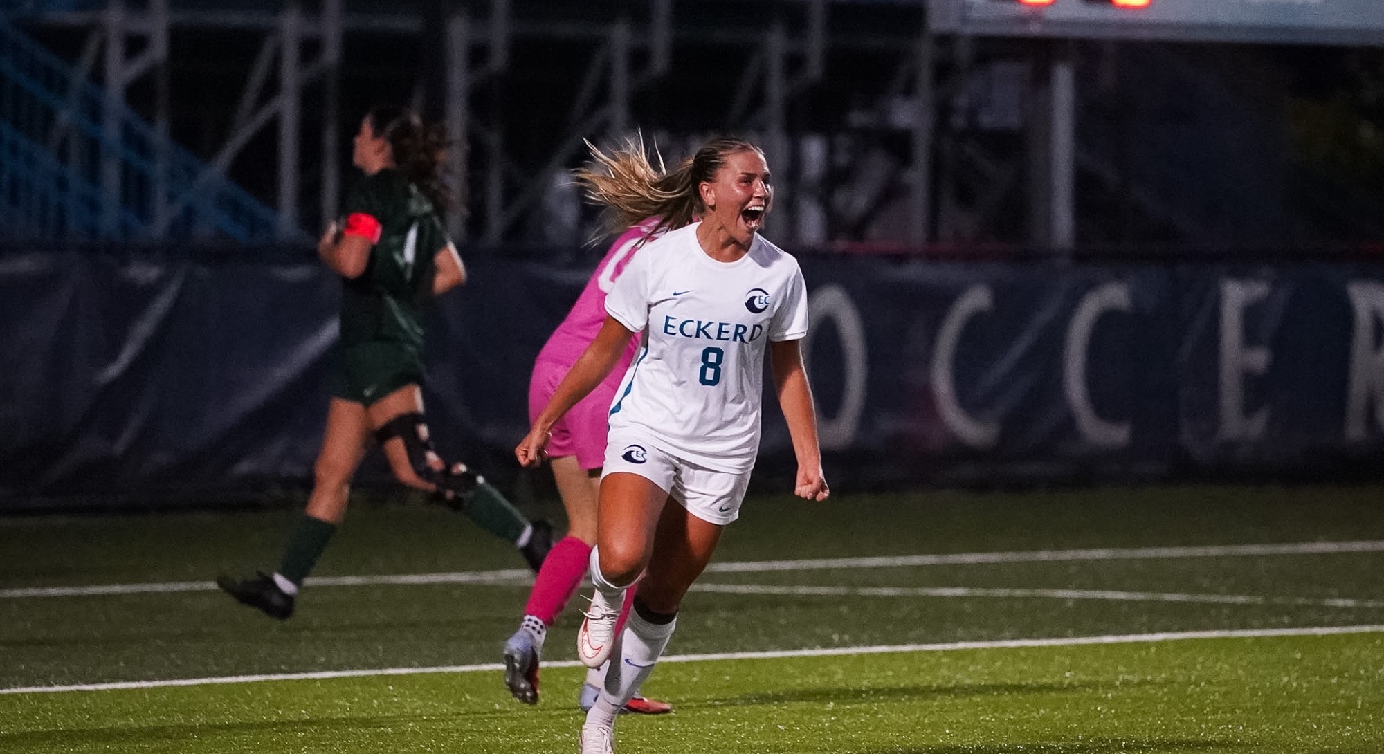 player celebrates after goal