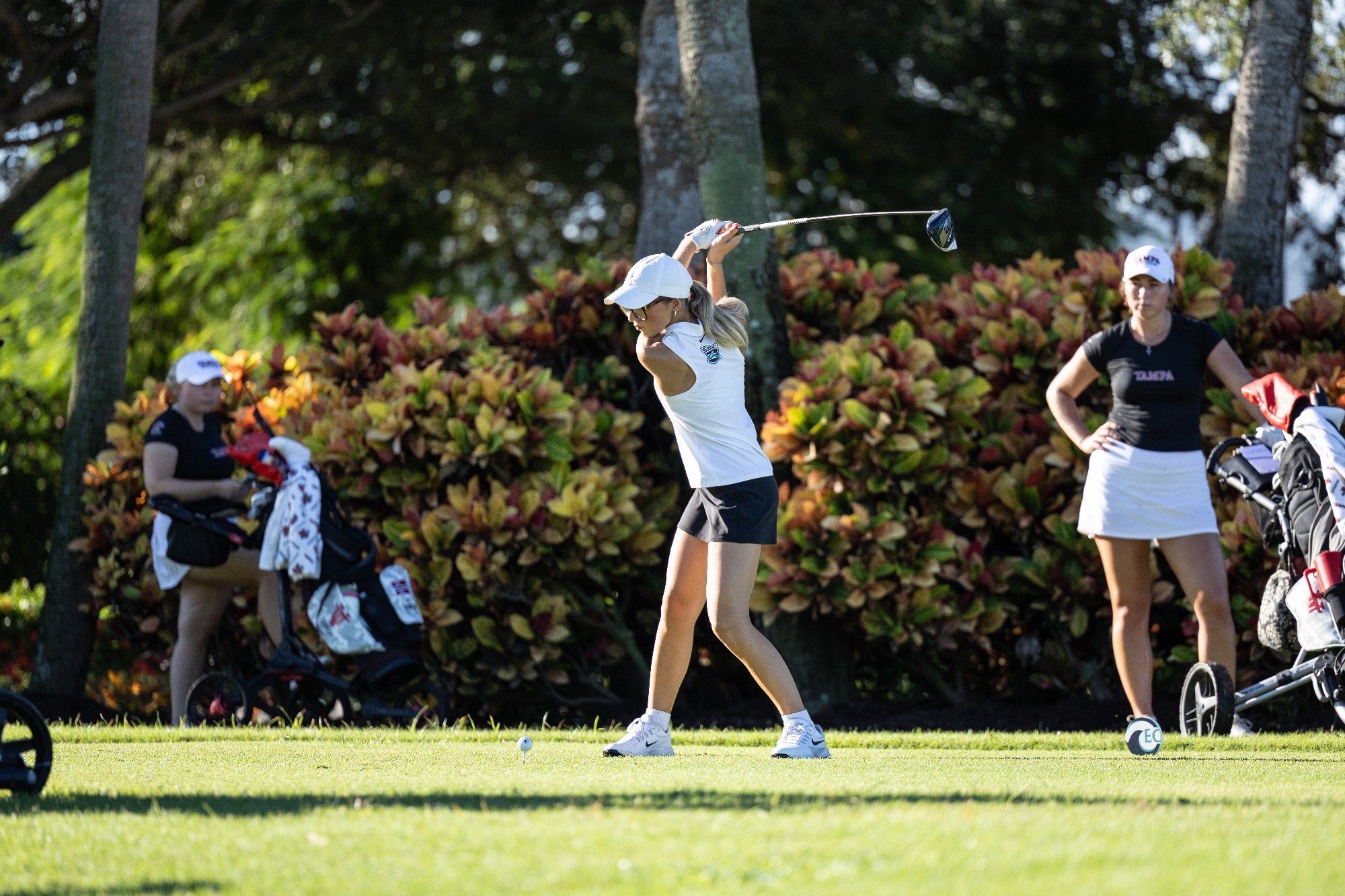 golfer swinging club