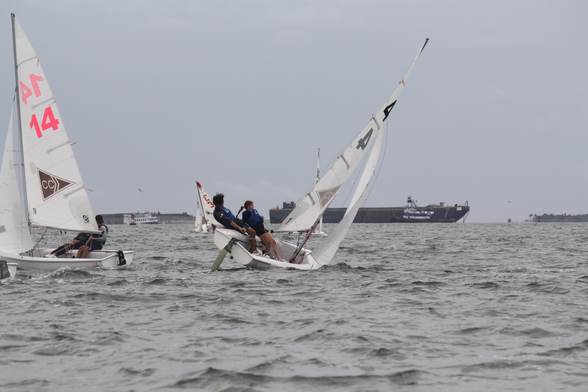 Sailors out on the water