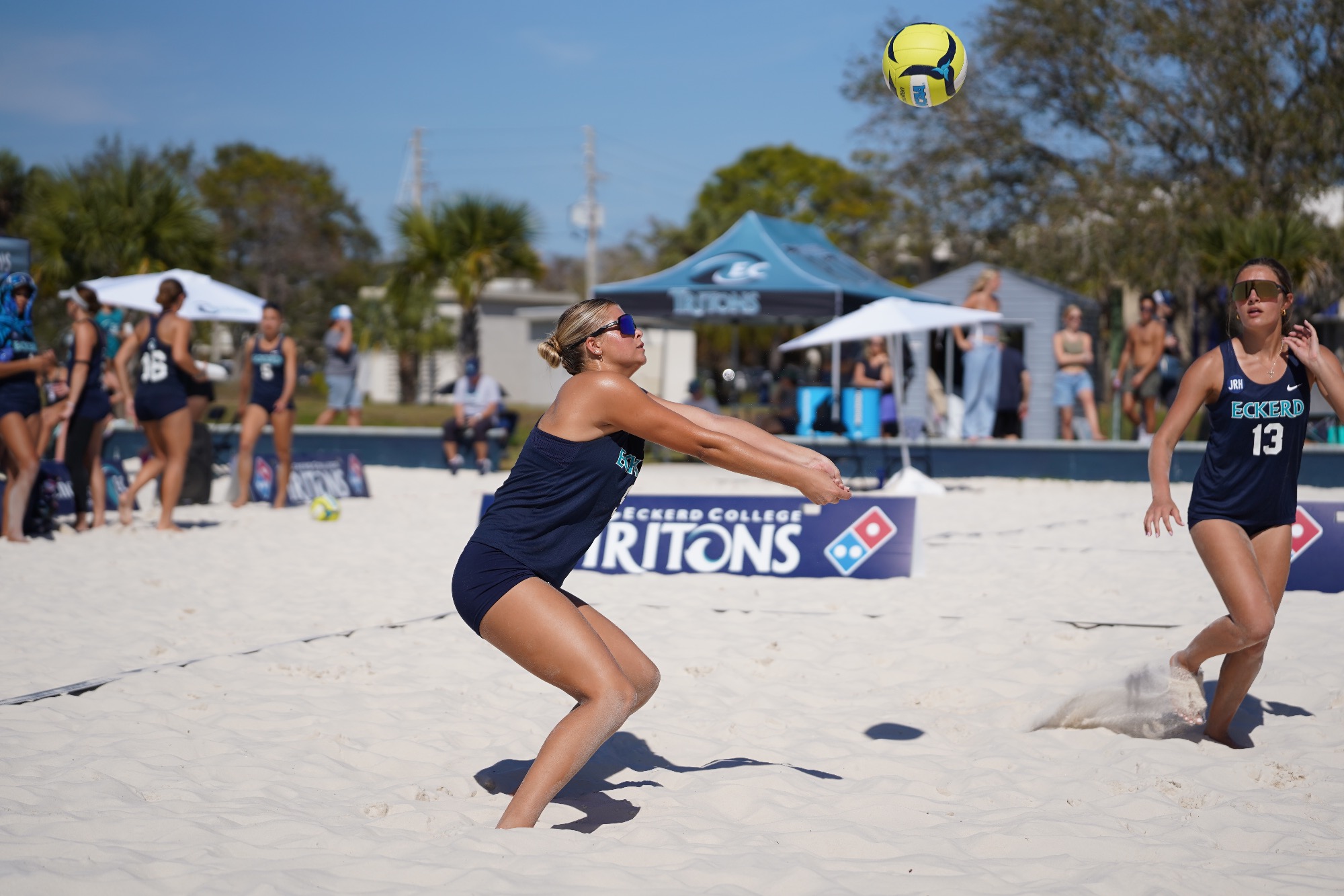 Player receives ball