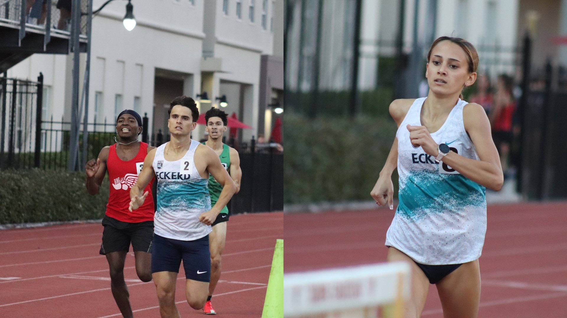 players running track meet