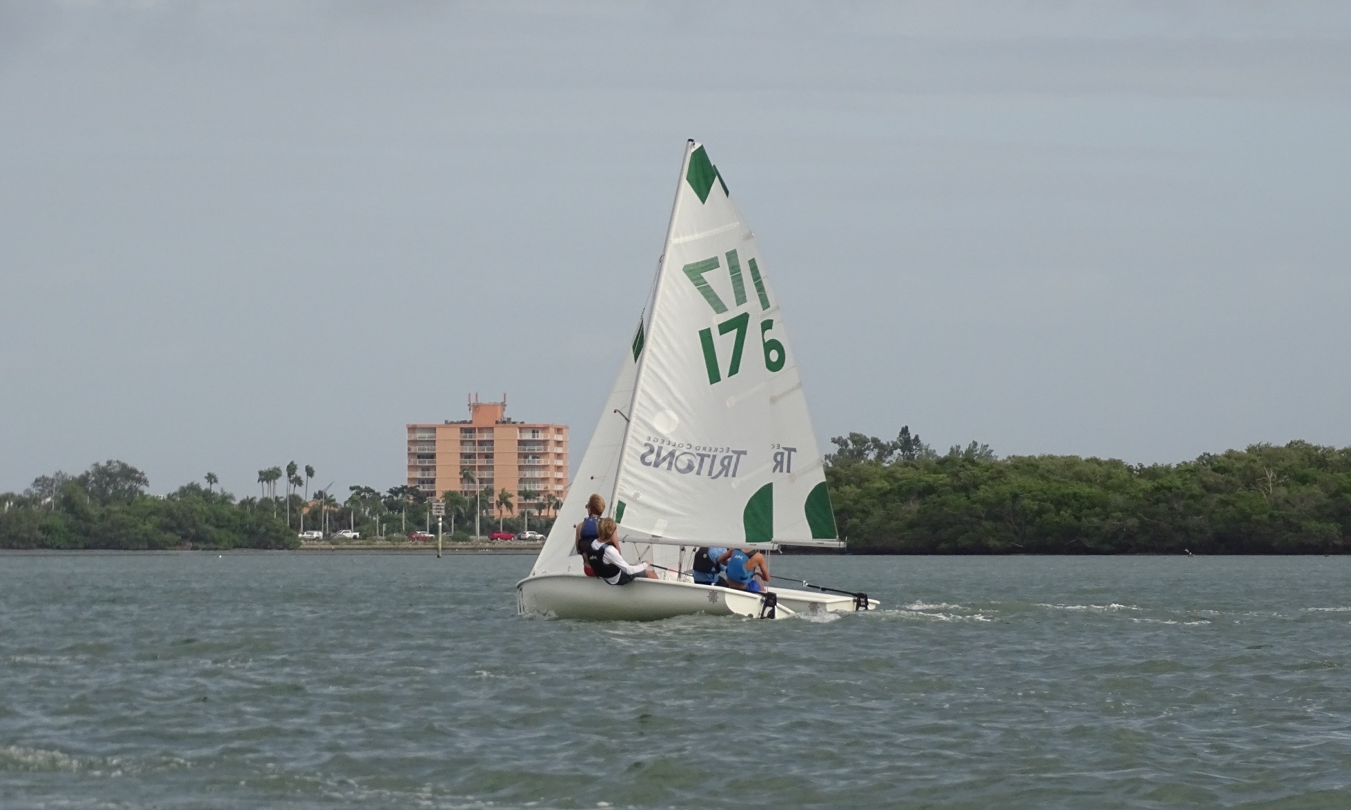 Sail boat on the water