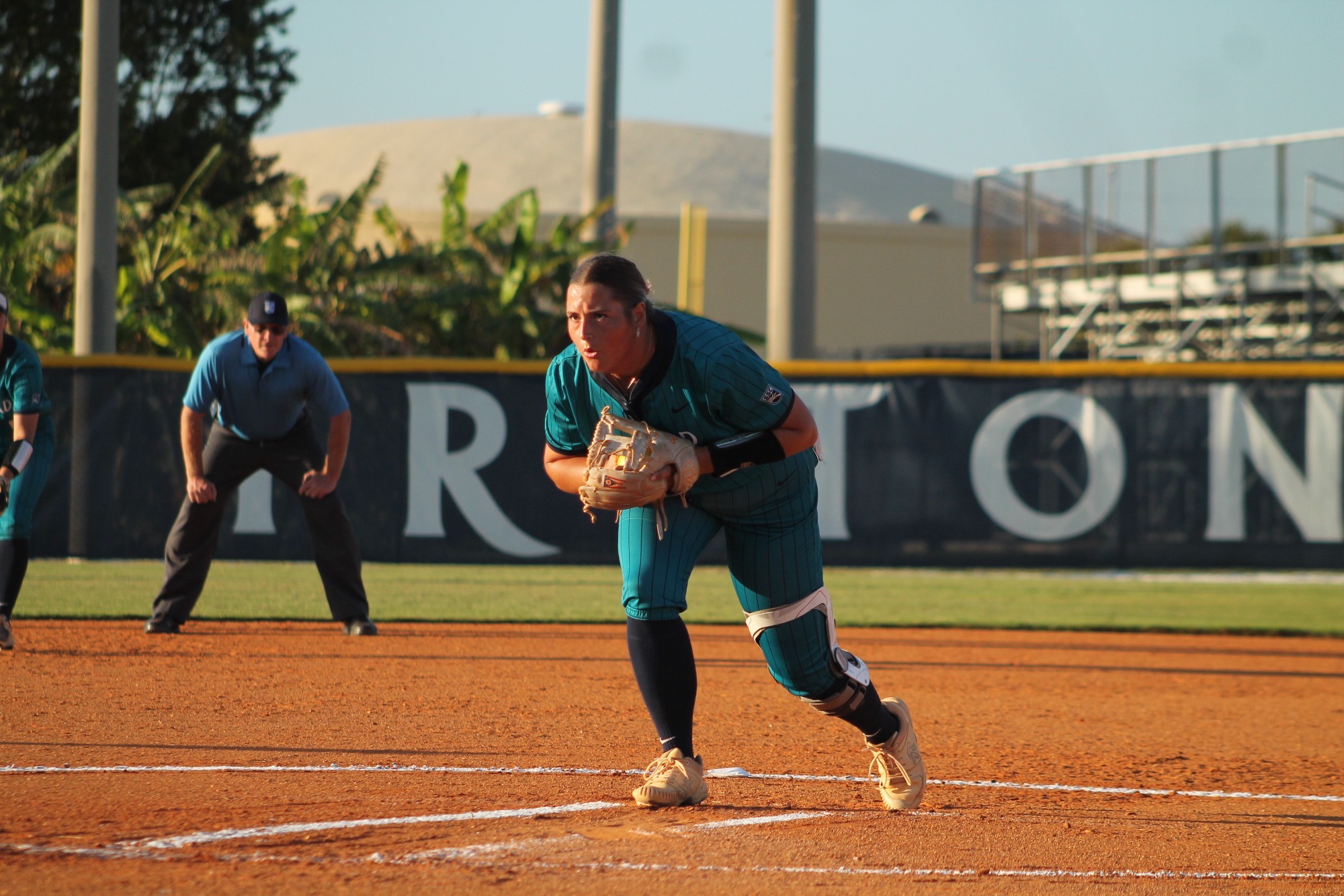 Player about to pitch ball