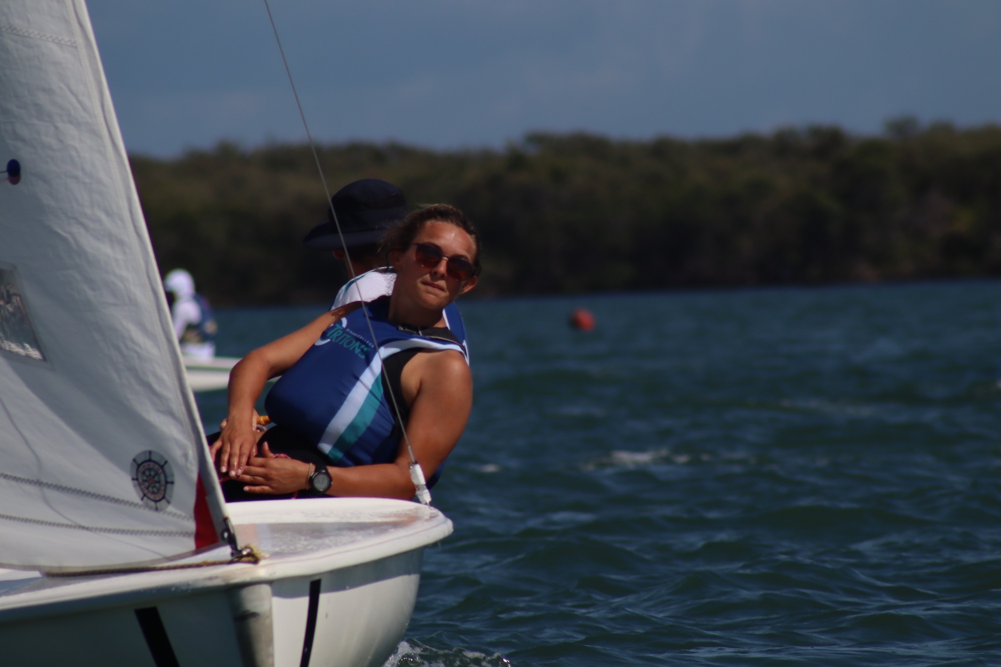 sailors look out on the boat