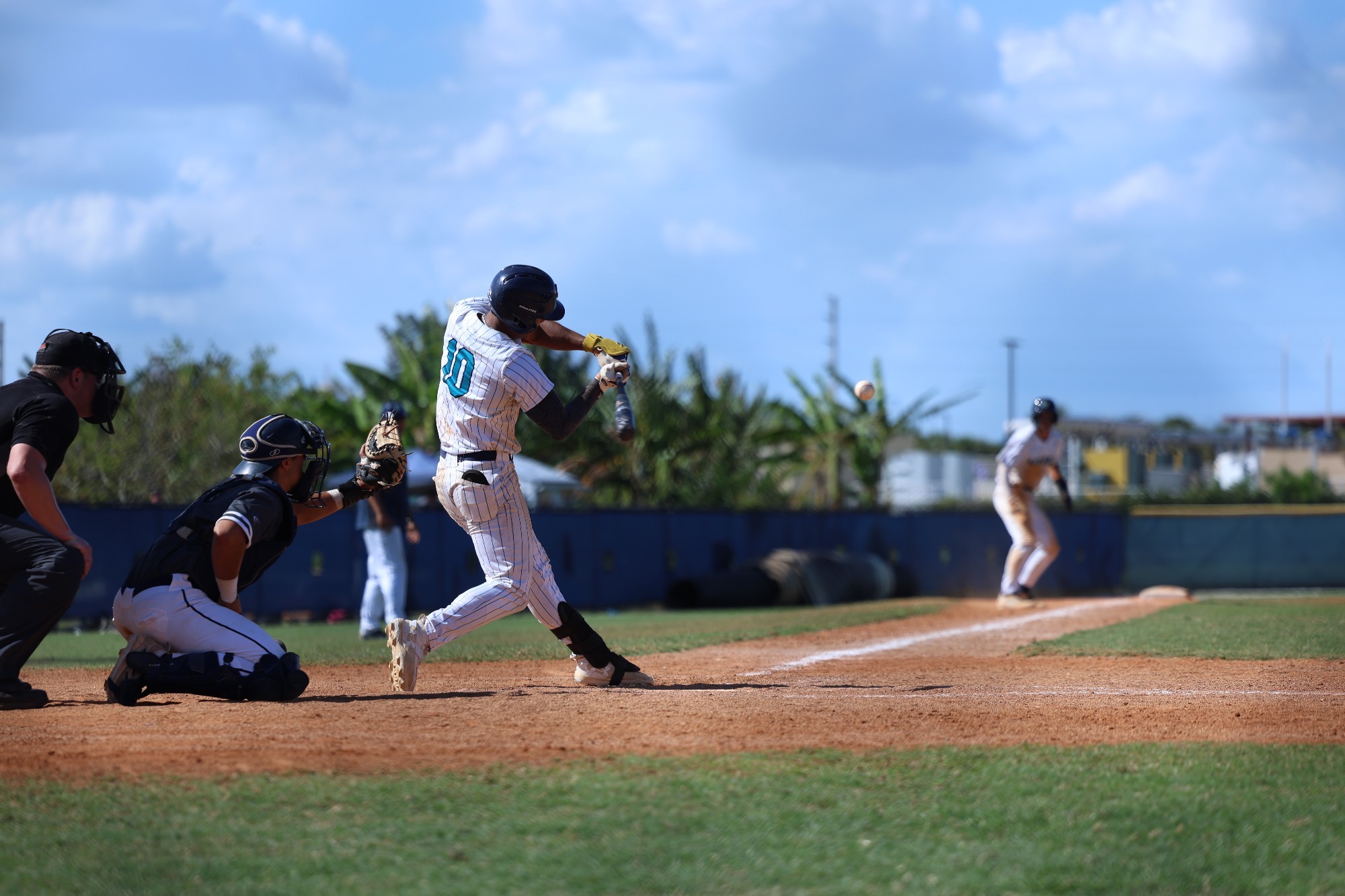 Player about to make contact with ball