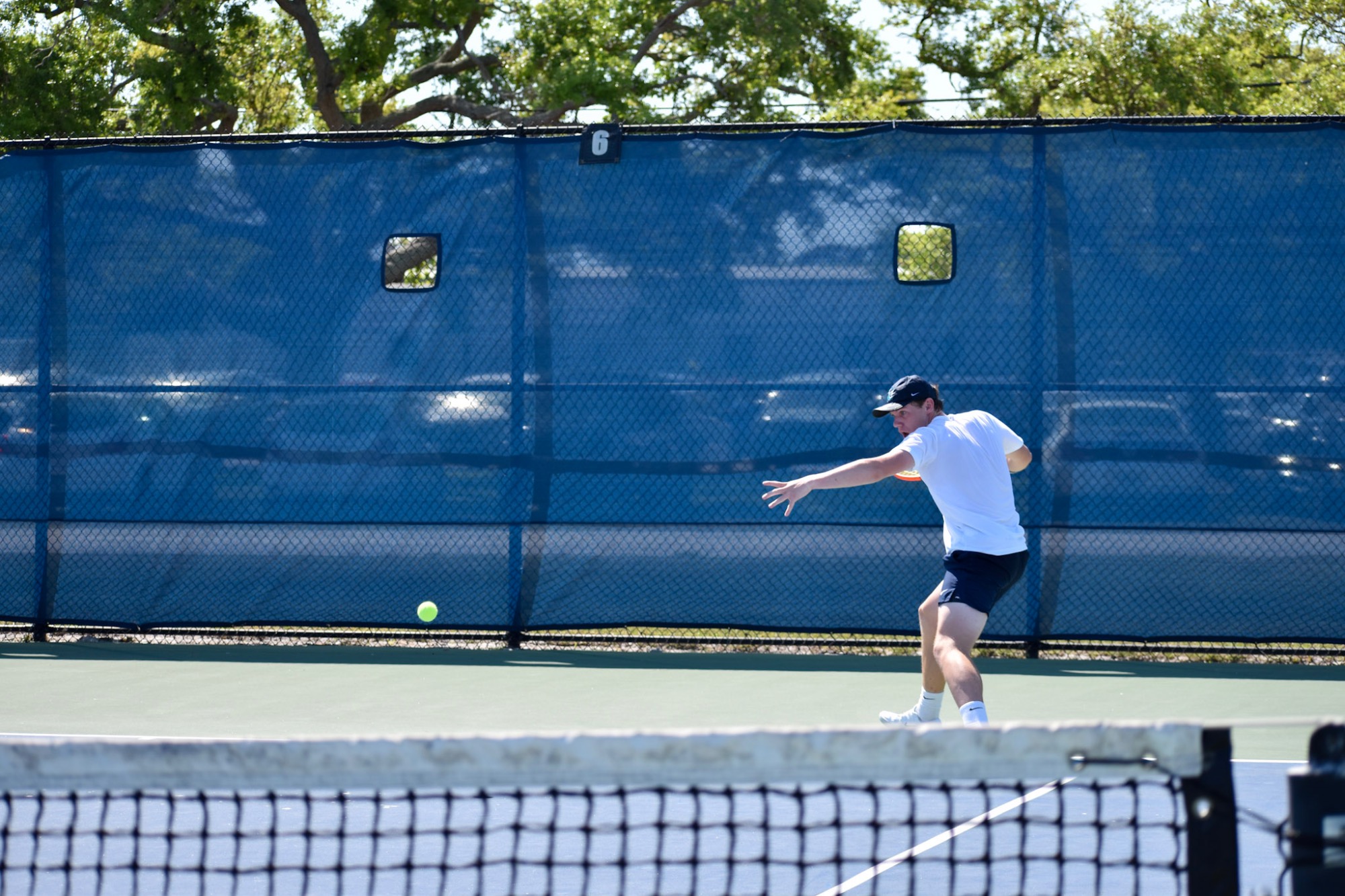 Player about to hit ball