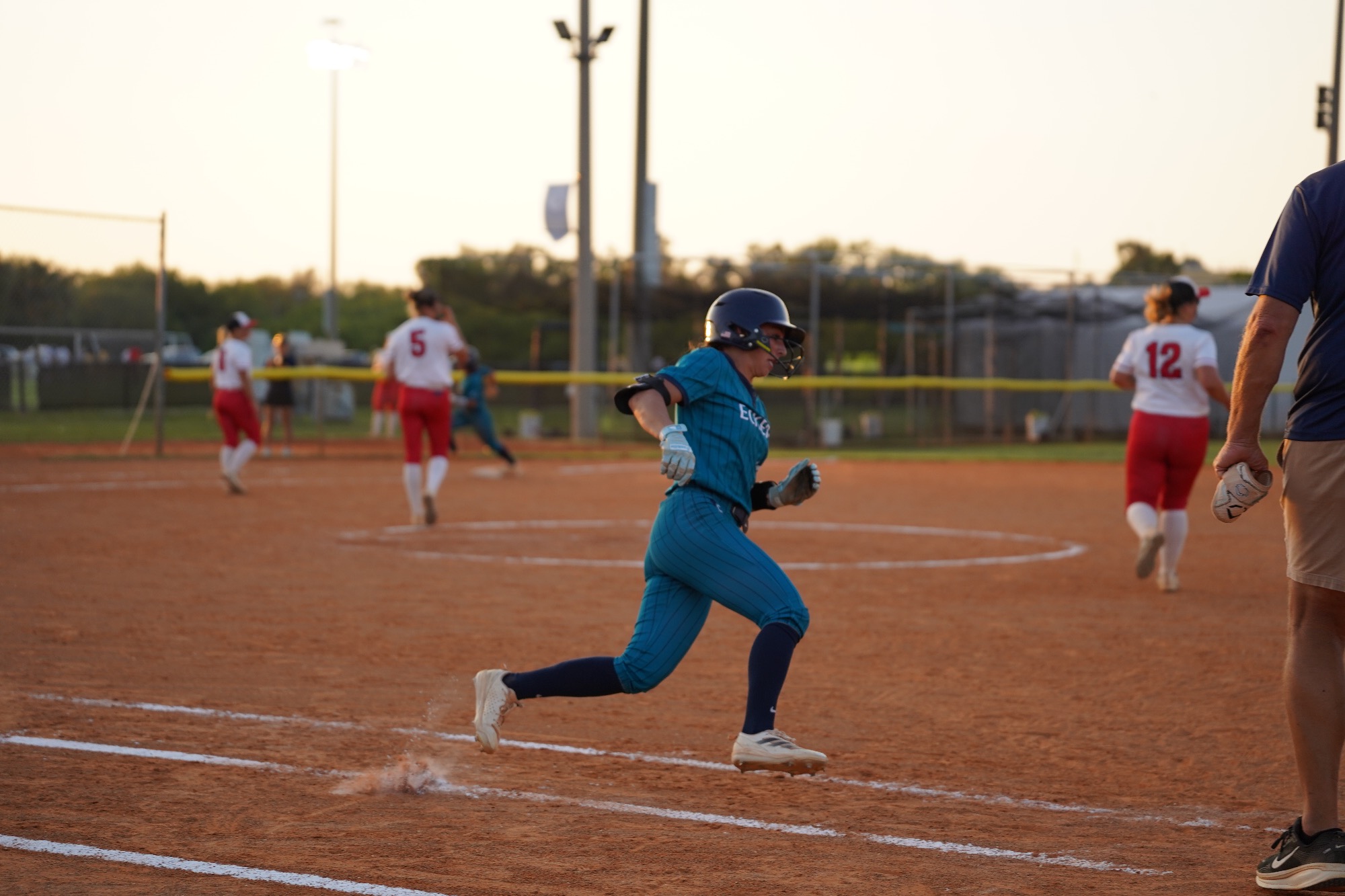 player rounds first base