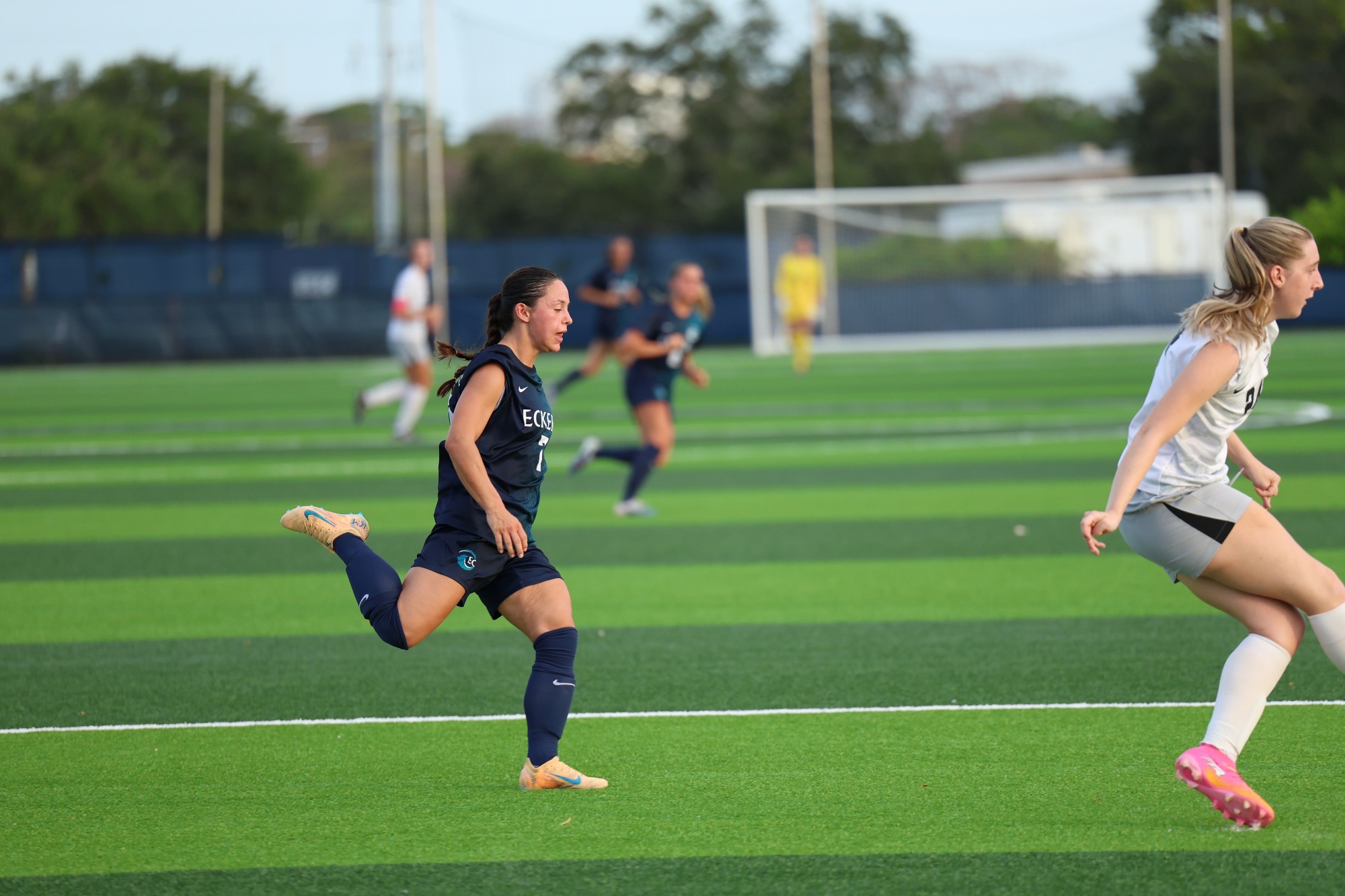 player running for ball