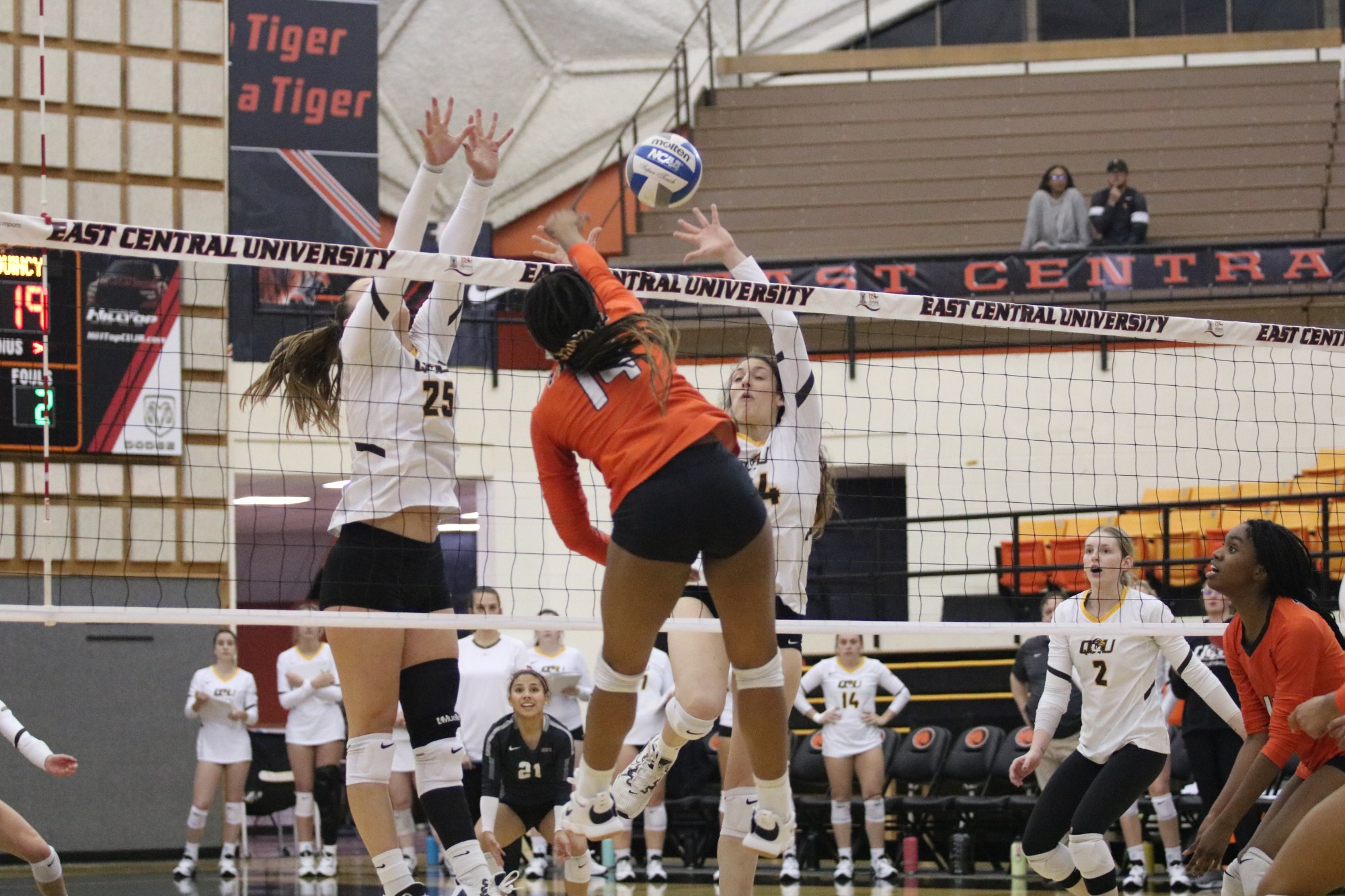 Volleyball Battles No. 20 Quincy East Central University Athletics