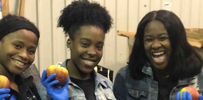 ECSU Cheer Visits Food Bank of Elizabeth City to Lend A Helping Hand