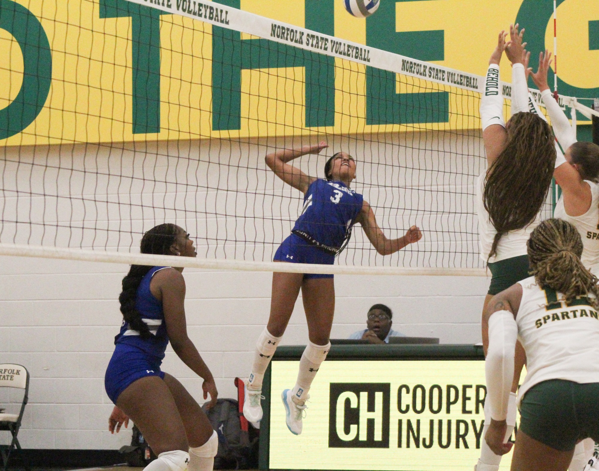 The Elizabeth City State Vikings faced the Norfolk State Spartans. 