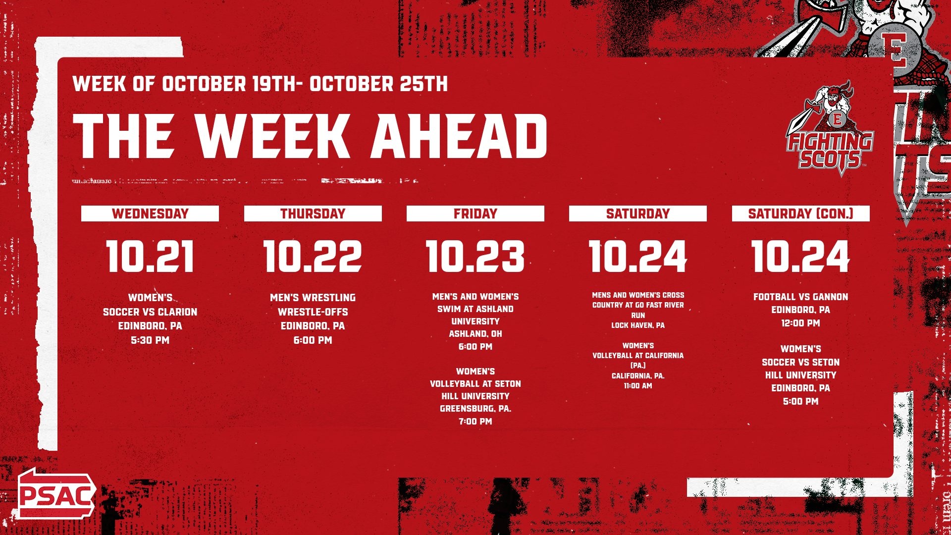 Week Ahead 10.19-10.25