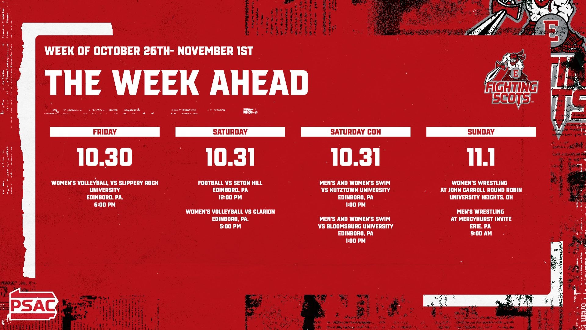 Week Ahead 10.26-11.1