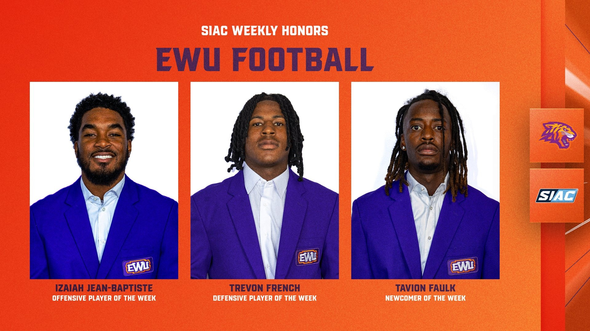 WEEK SIAC Weekly Honors FB 