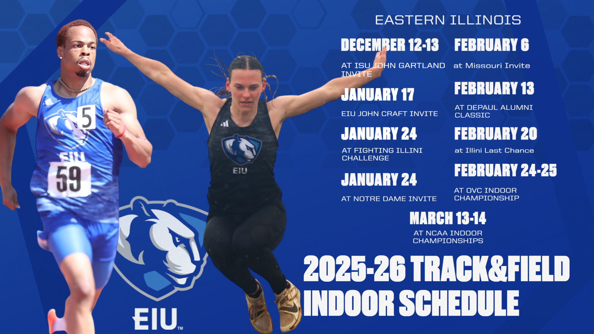 EIU Indoor 2026 Schedule Track