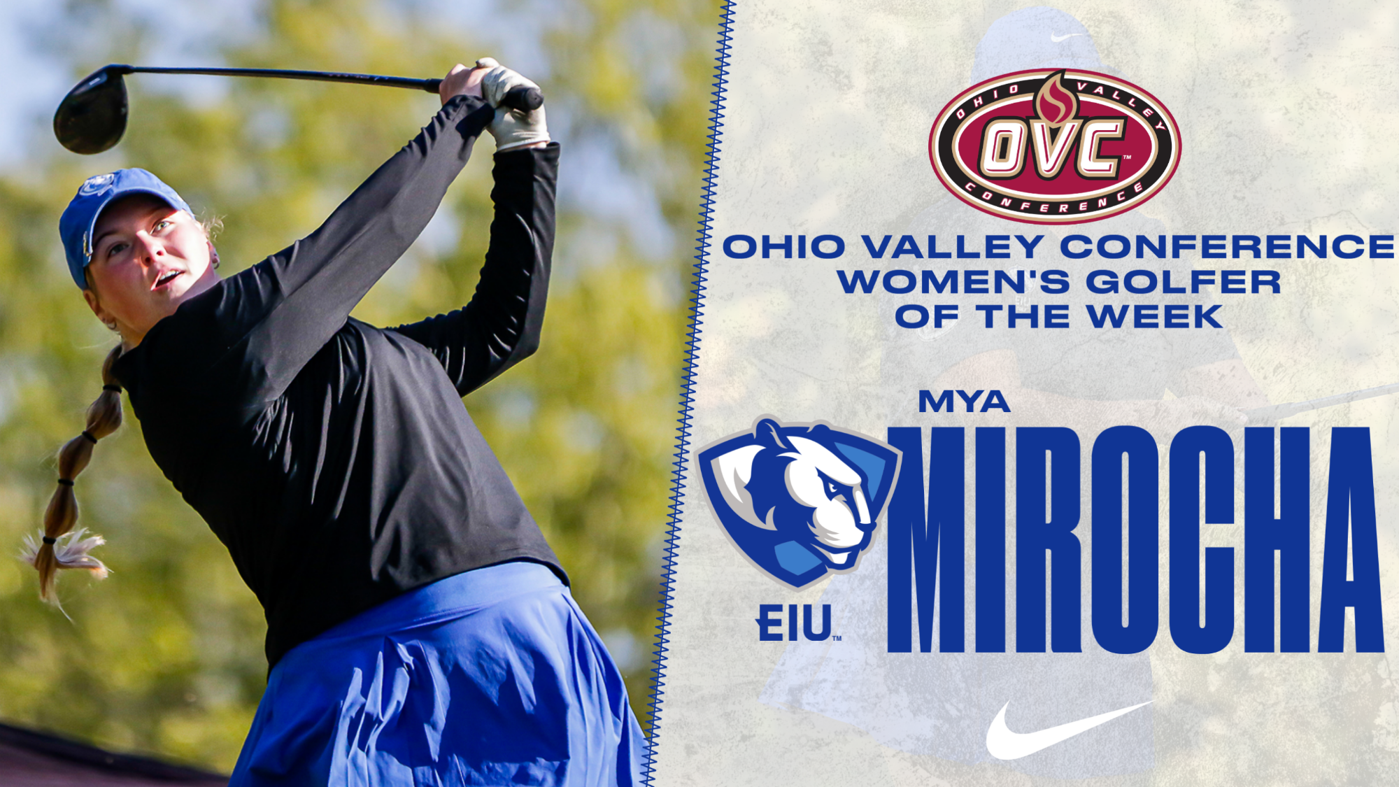 Mya Mirocha named OVC Women's Golfer of the Week