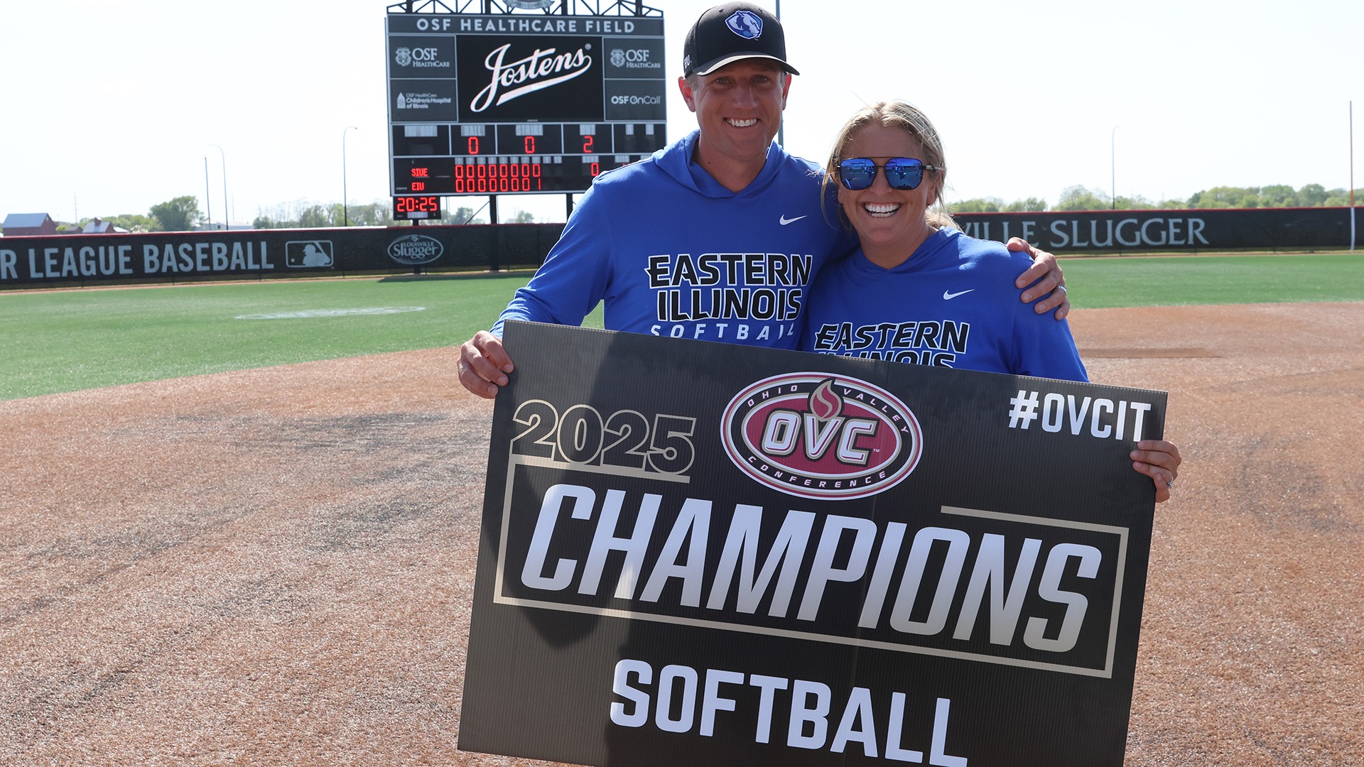 Dan and Kristi Paulson after 2025 OVC Championship