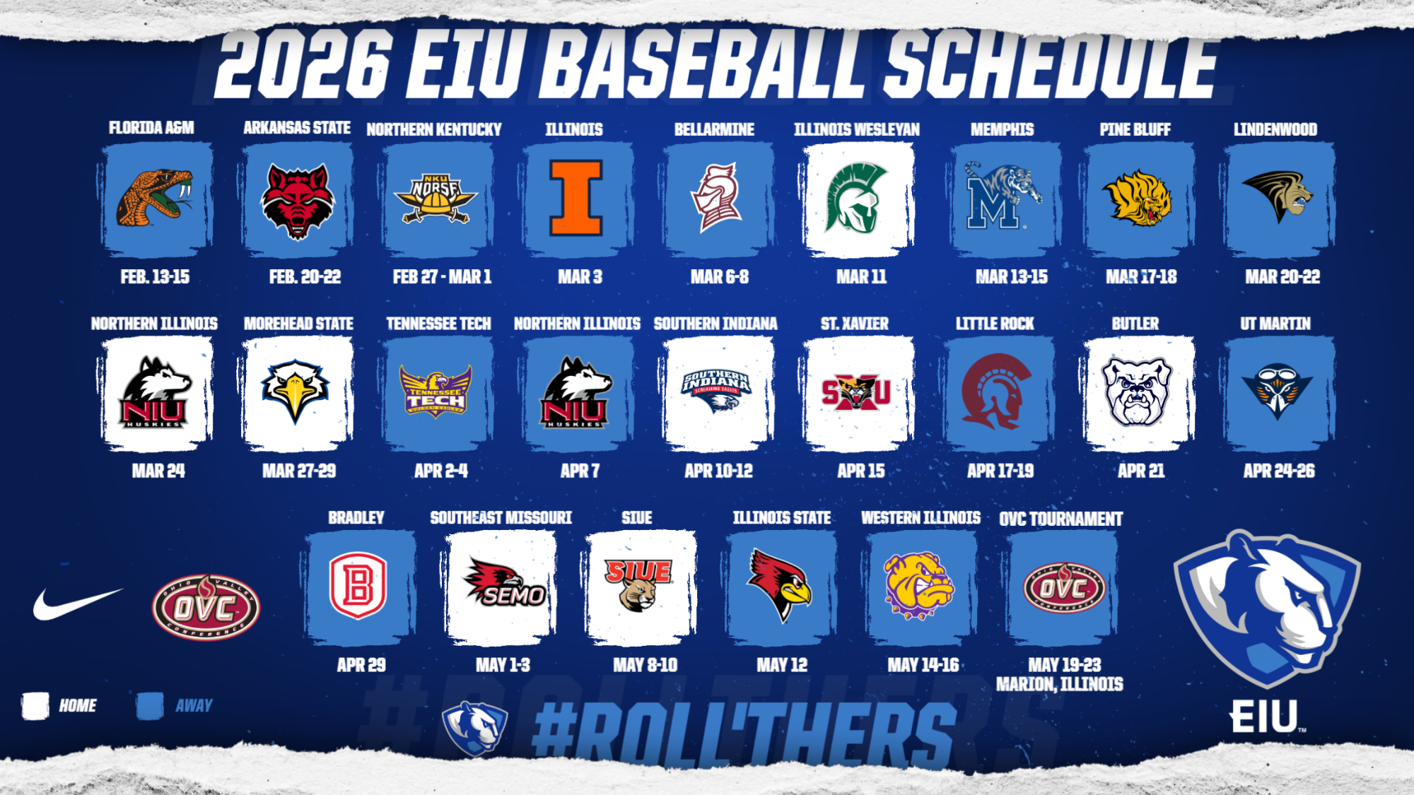 EIU Baseball Announces 2026 Schedule