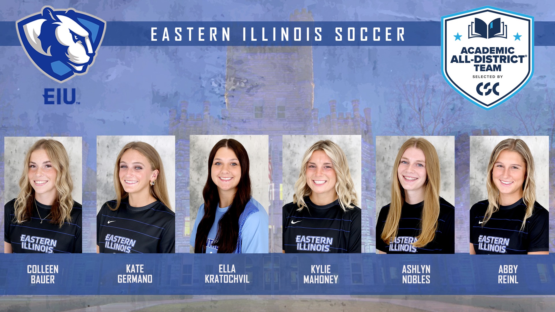Women's Soccer Places Six on 2025 Academic All-District Team