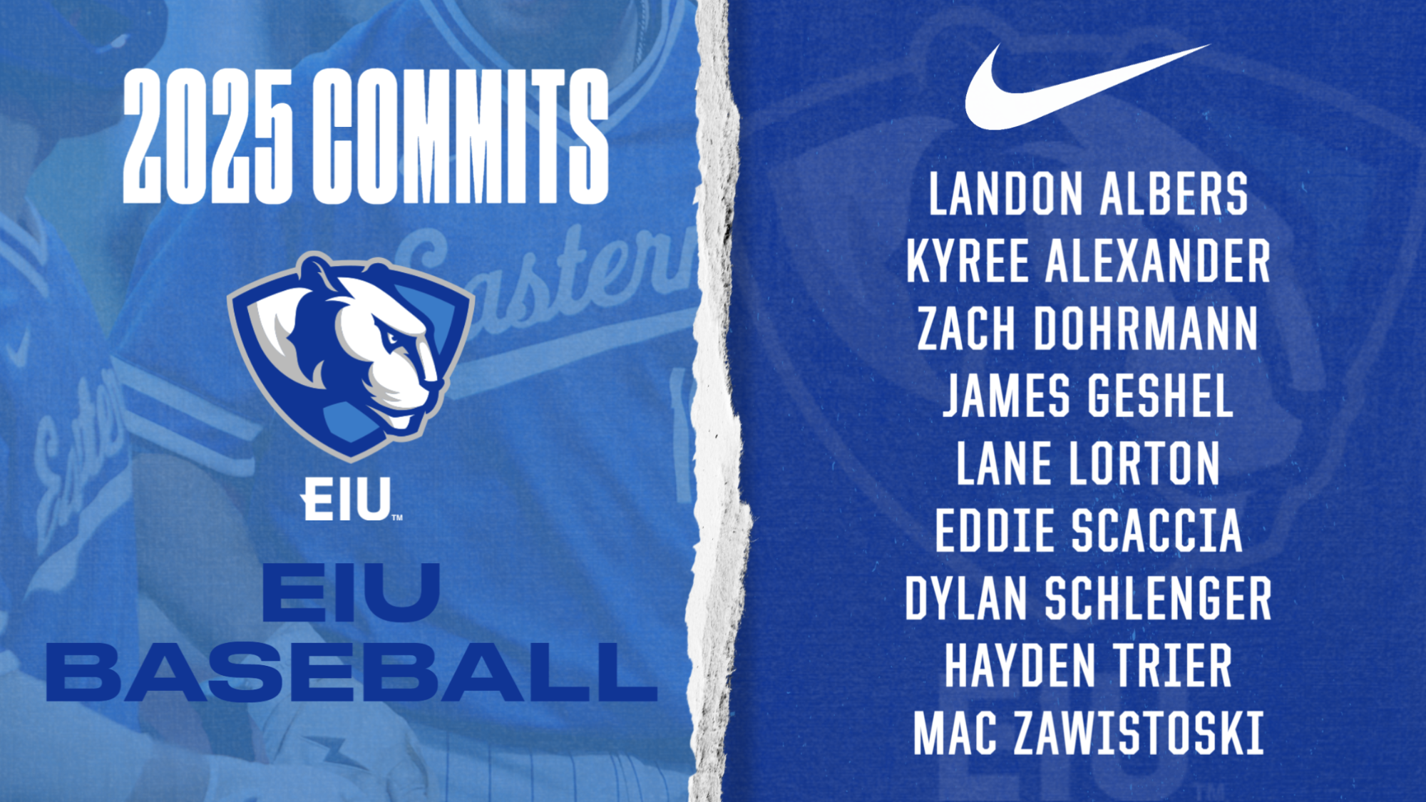 EIU Baseball July 2025 Commits for 2026 season - Panthers add nine players