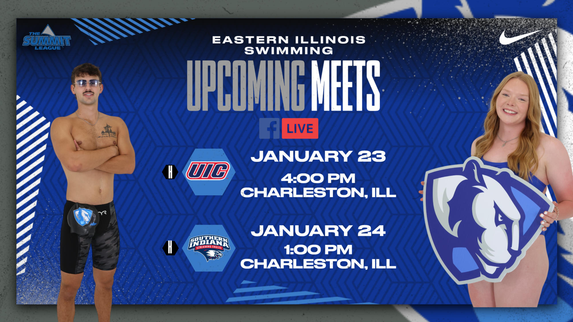 EIU SWIM vs. UIC and USI