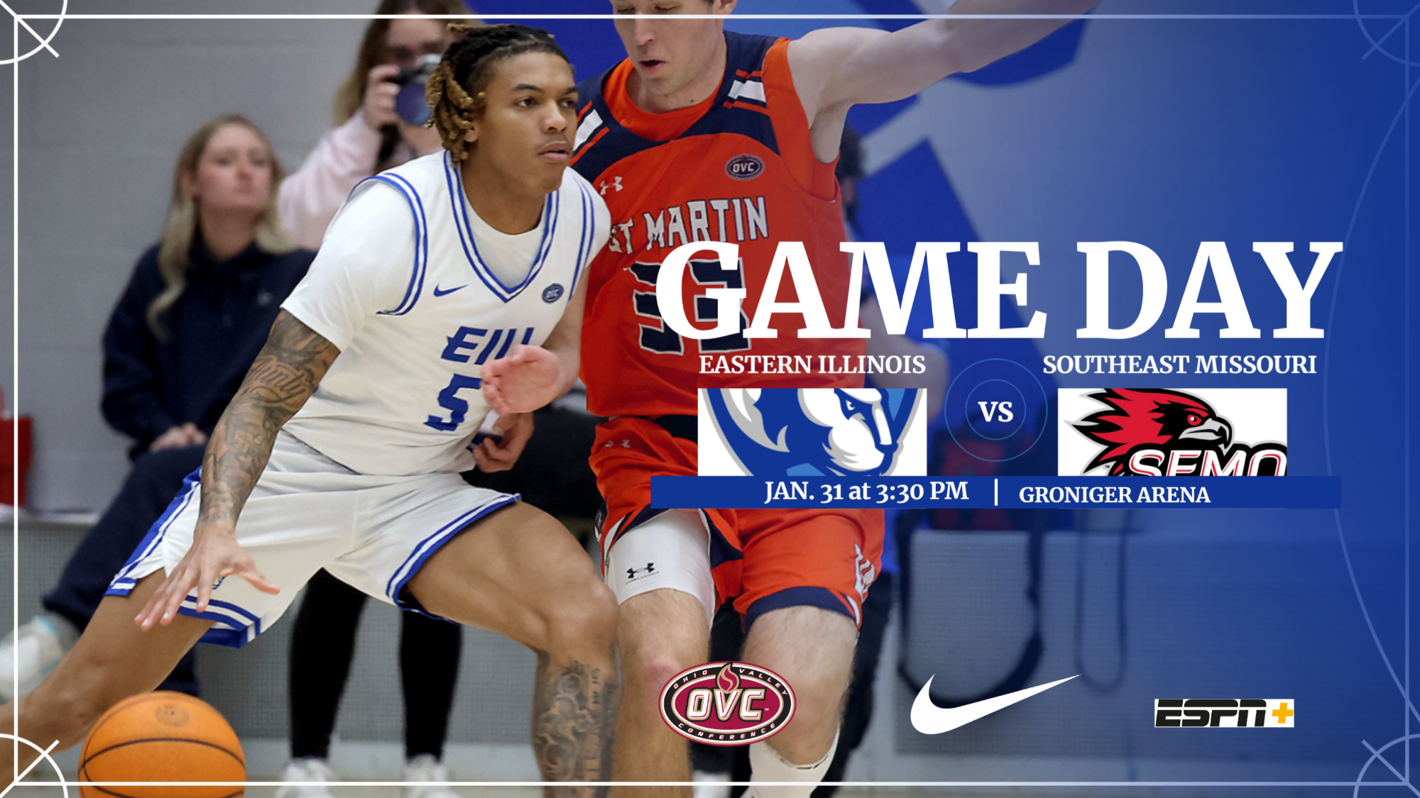 EIU men host SEMO on Saturday - Zion Fruster pictured