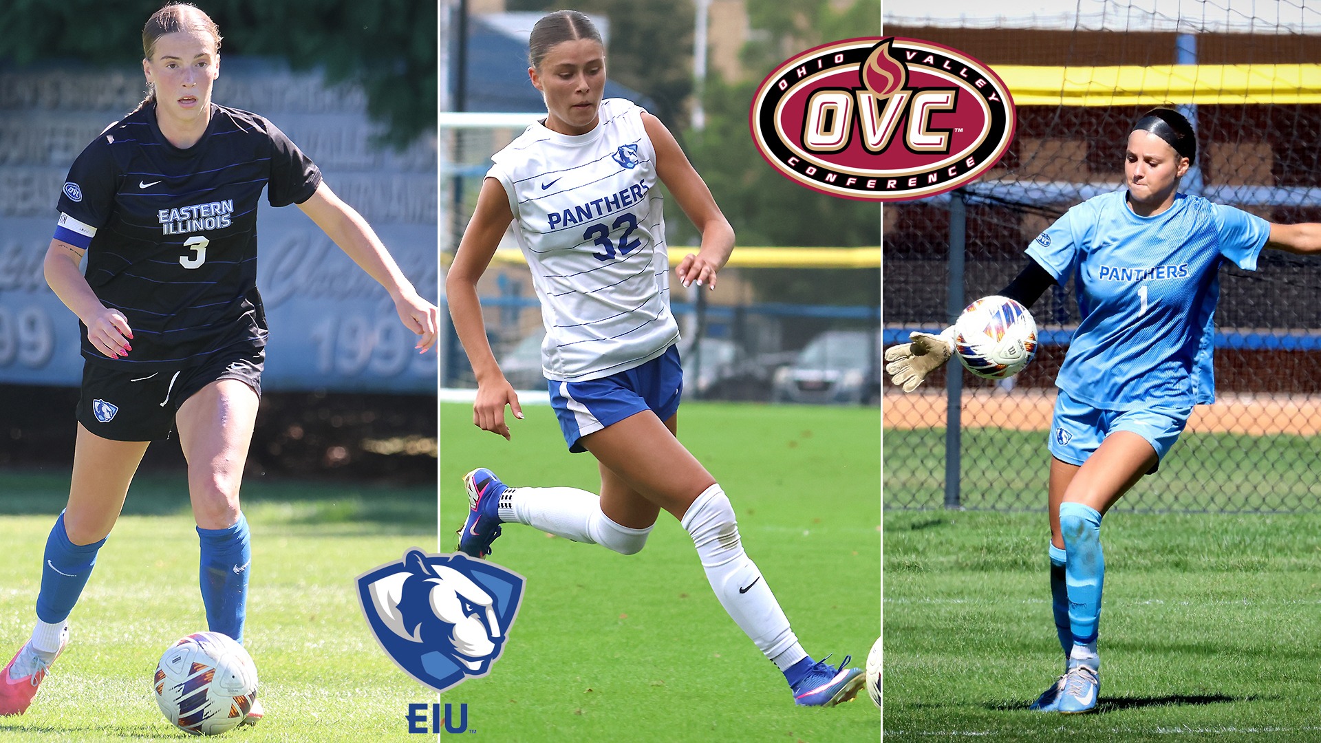 EIU sweeps women's soccer awards - Colleen Bauer, Amara Leppla and Ella Kratochvil 