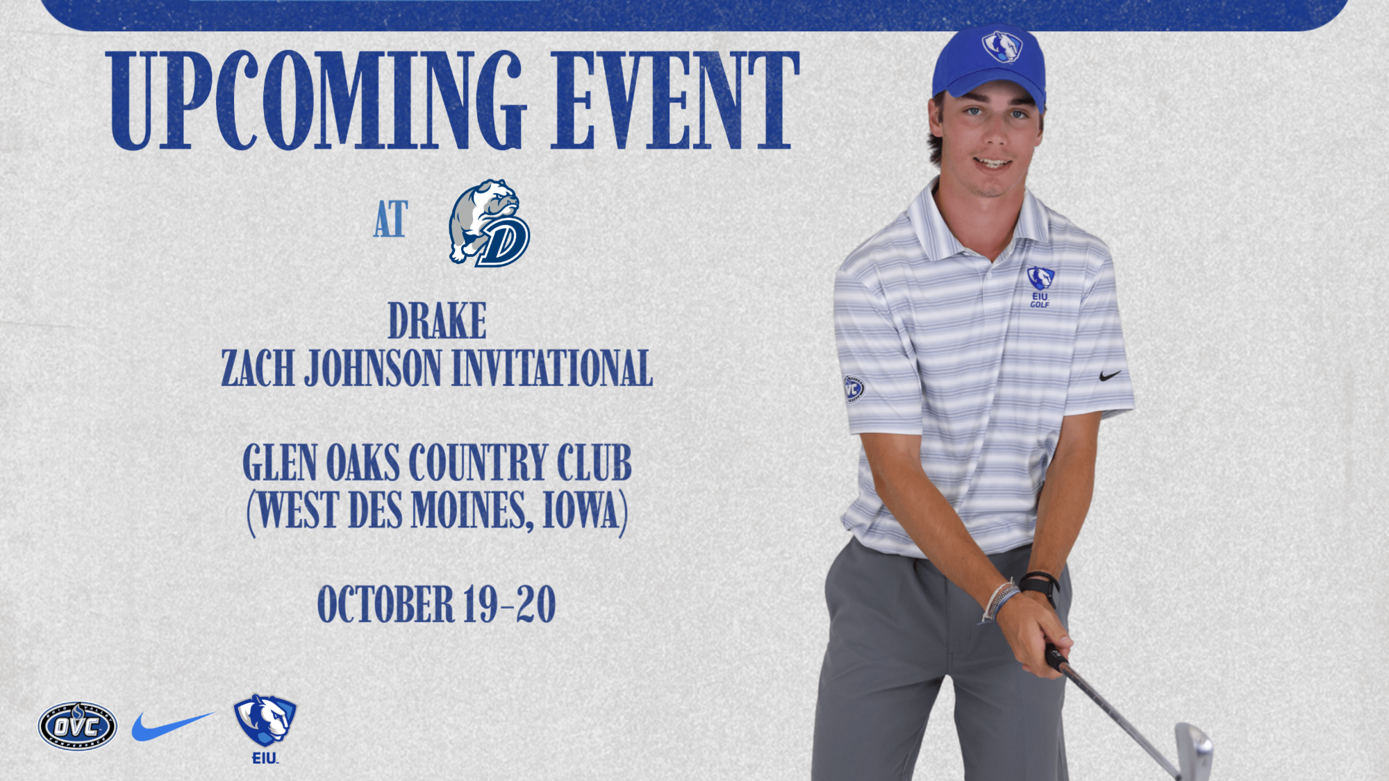 EIU men's golf closes fall schedule this week at Drake