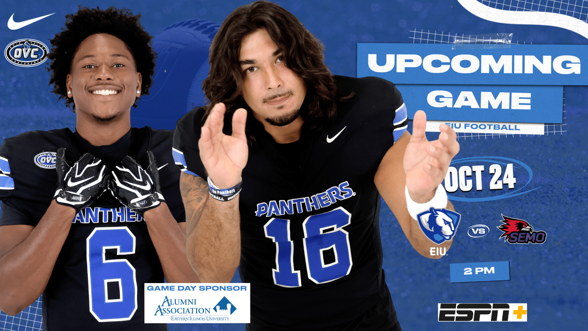 EIU Football vs SEMO Homecoming Game  - updated graphic