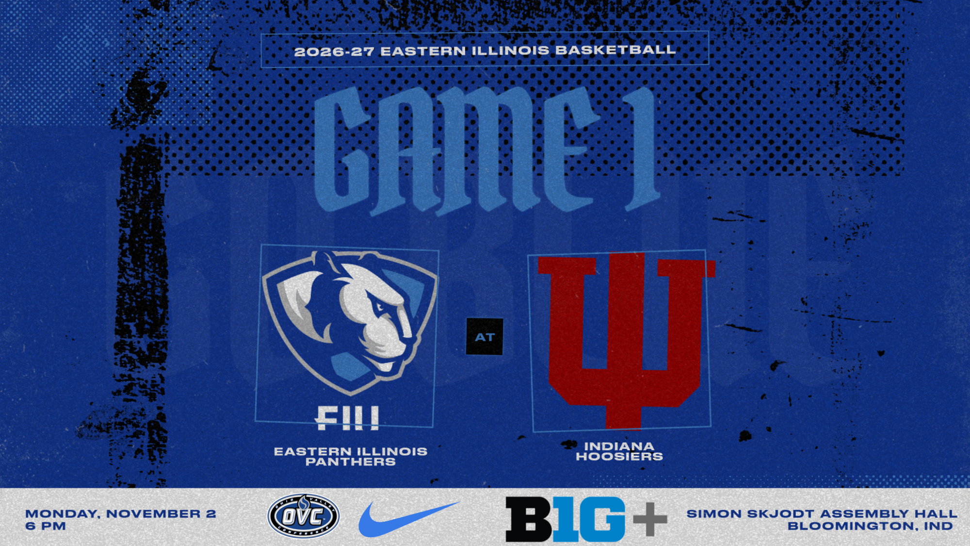 EIU men's basketball opens the 2026-27 season at Indiana