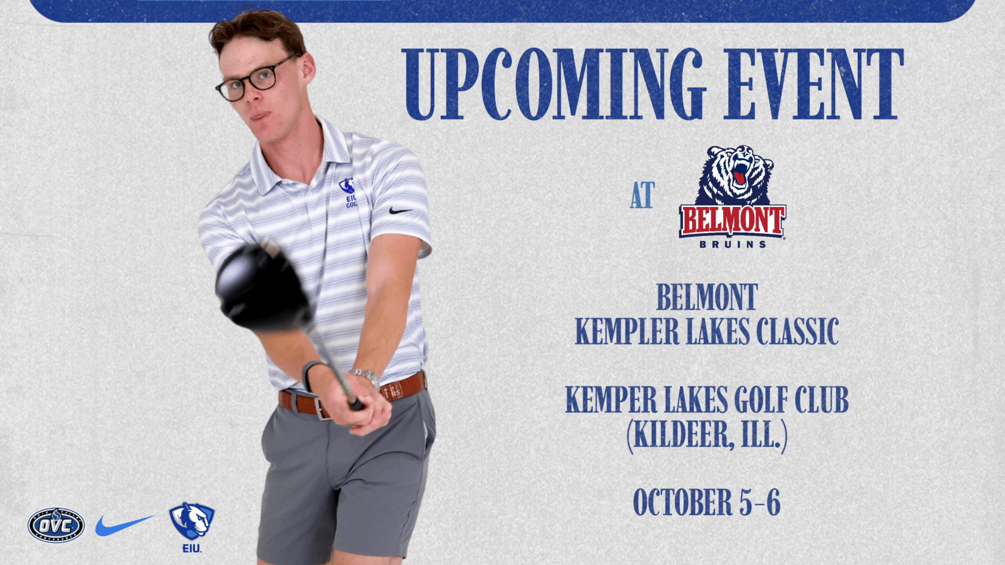 EIU men's golf returns to action at Kemper Lakes Classic hosted by Belmont