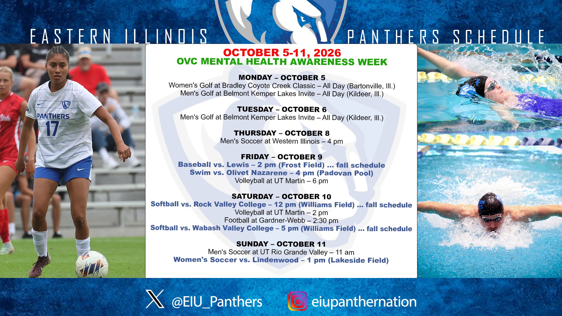 This week in EIU Athletics - October 5-11, 2026