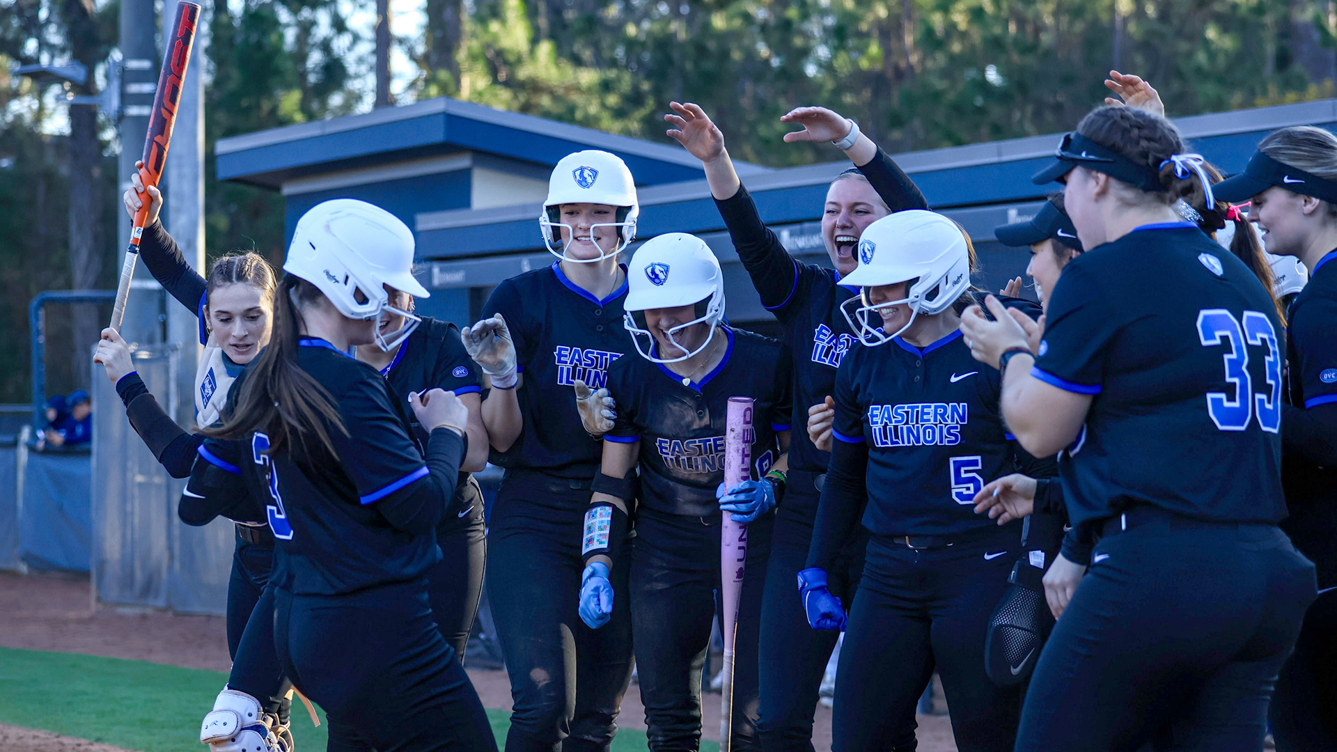 Lexie Griffin touches home after home run - 2026 softball