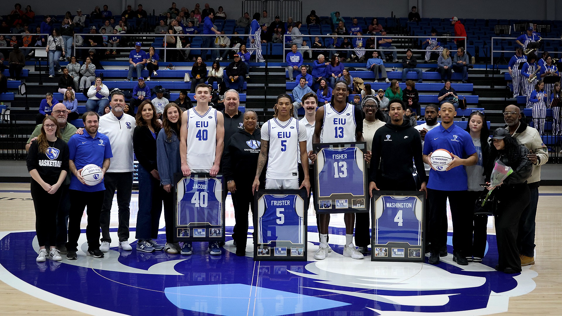 EIU Men's Basketball Senior Day - Four honored