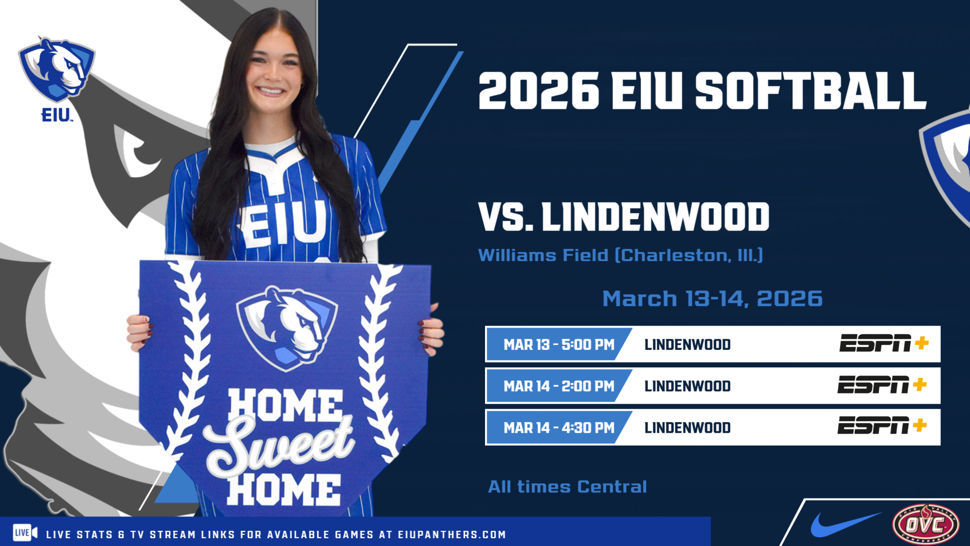 EIU softball hosts Lindenwood this weekend for home opener