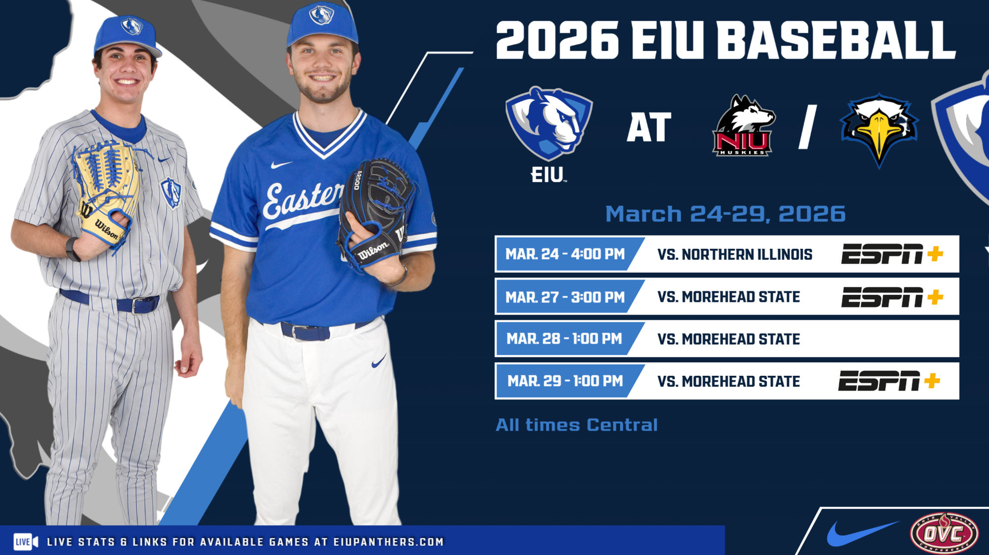 EIU vs. NIU & Morehead State