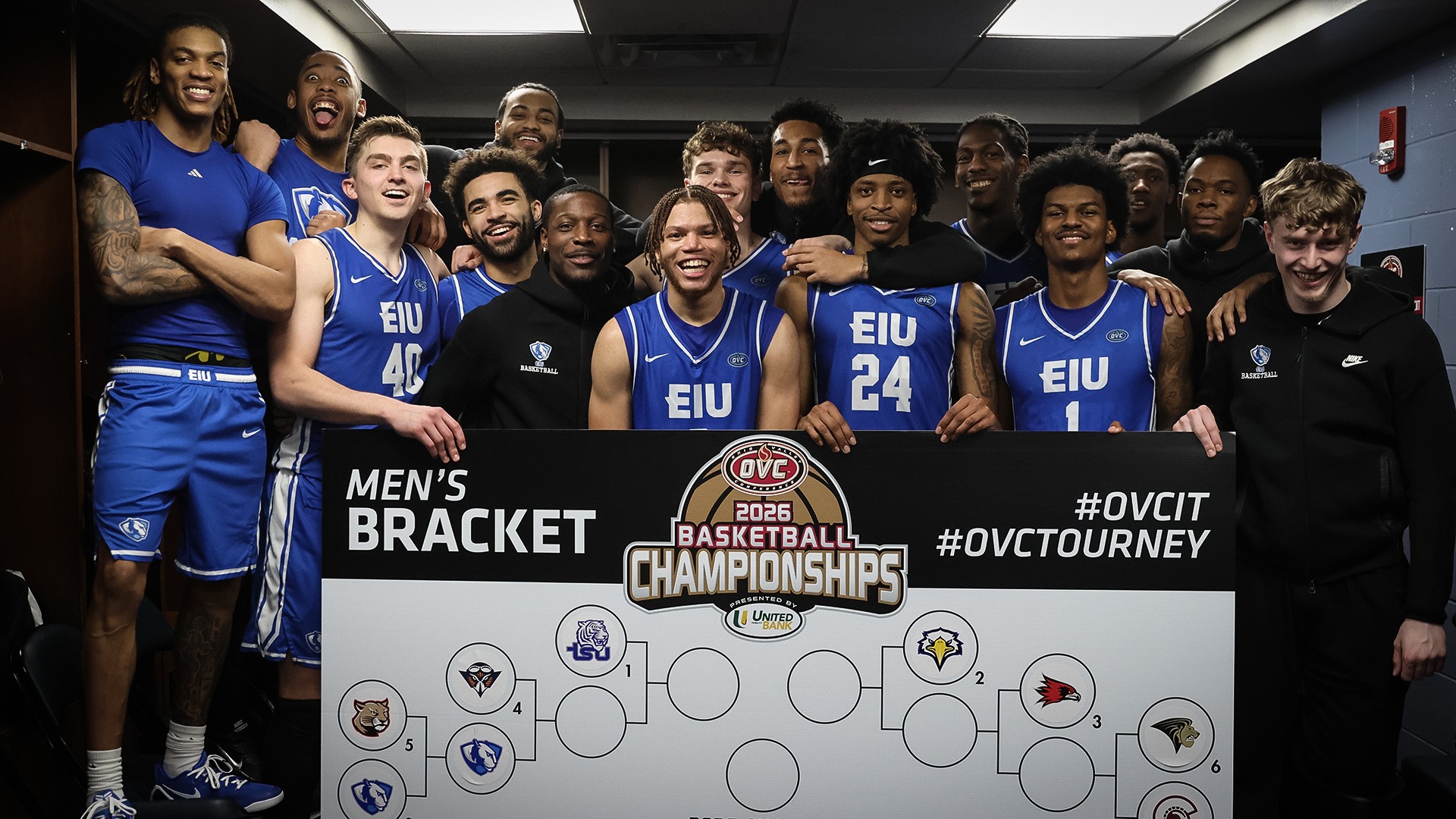OVC Tournament Bracket with EIU men's basketball opening round win 2026