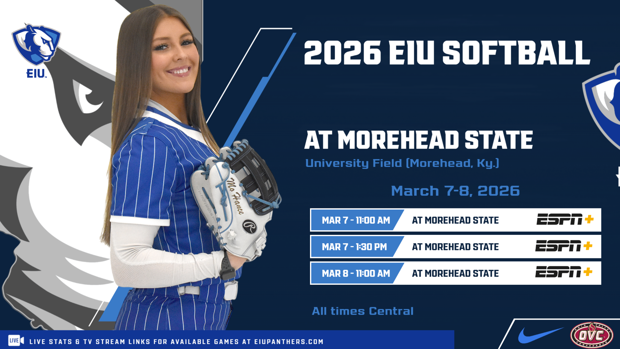EIU softball opens OVC play this weekend at Morehead State - Mo Hance