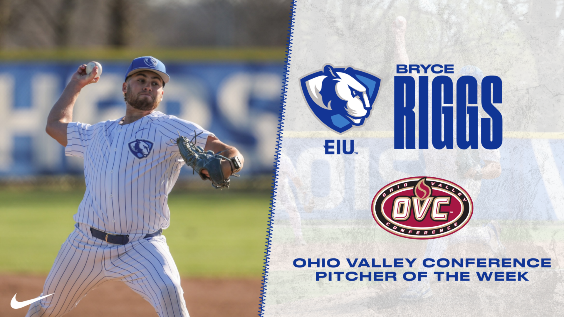 Bryce Riggs OVC Pitcher of the Week Award