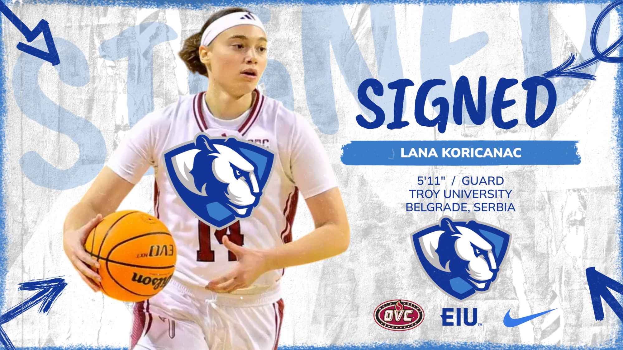 Guard Lana Koricanac signs to with EIU women's basketball, played 2025-26 season at Troy