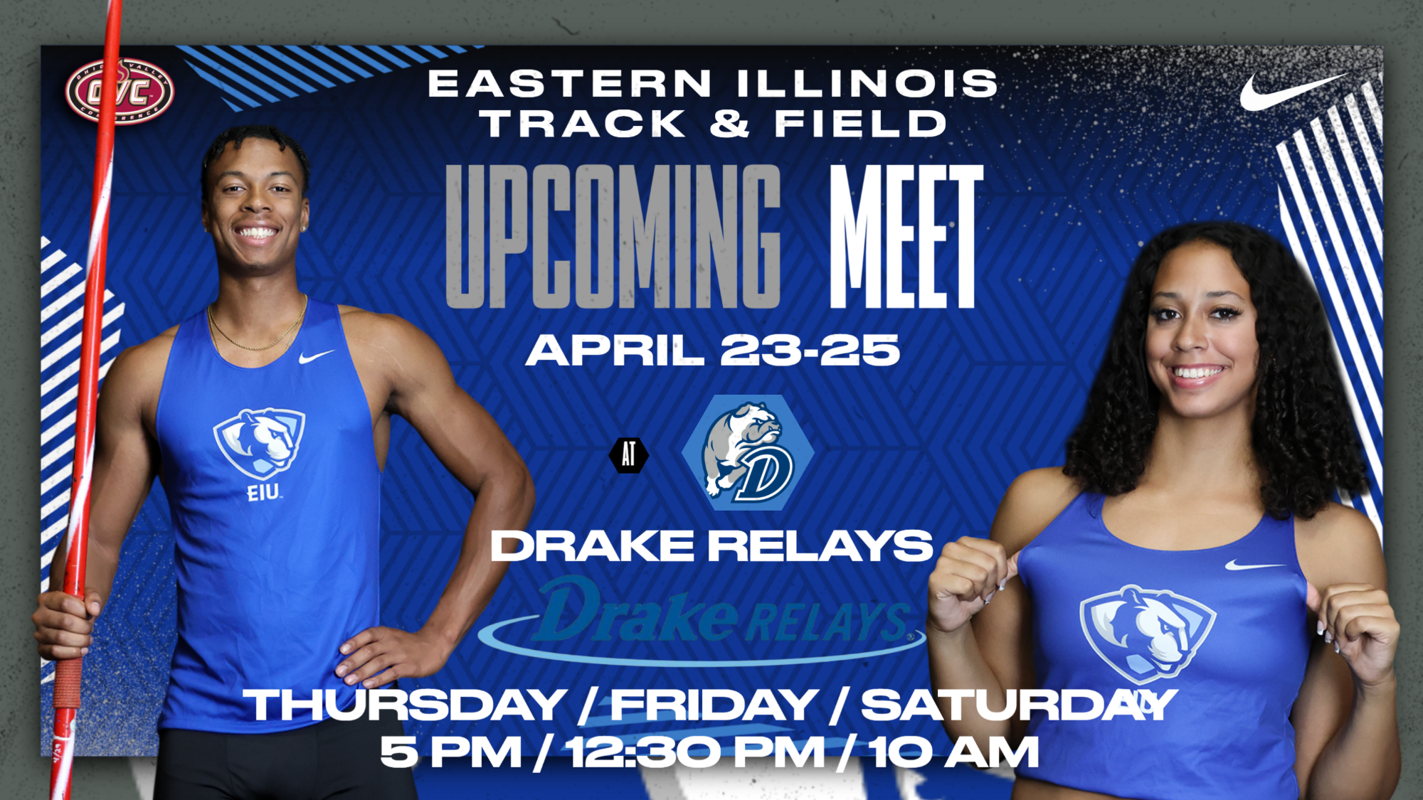 Track Travels To Drake Relays - pictured are Shawn Lacy and Marco Reynolds