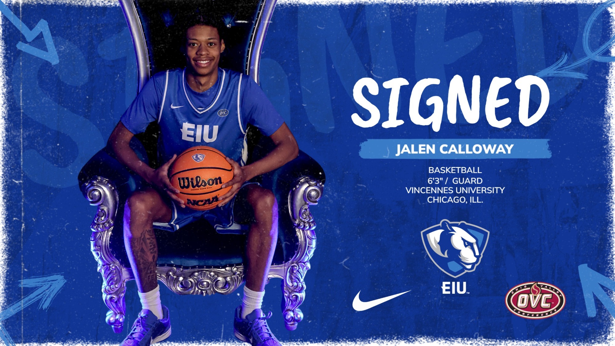 EIU men's basketball signs junior college guard Jalen Calloway from Vincennes University