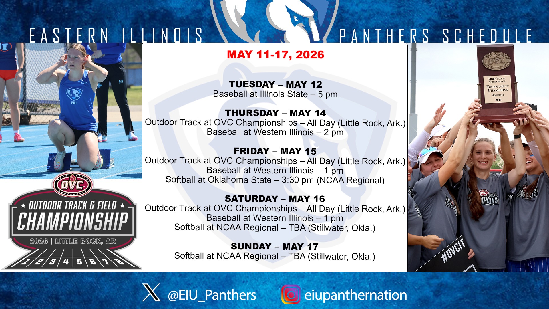 tHIS WEEK IN EIU ATHLETICS - MAY 11-17, 2026