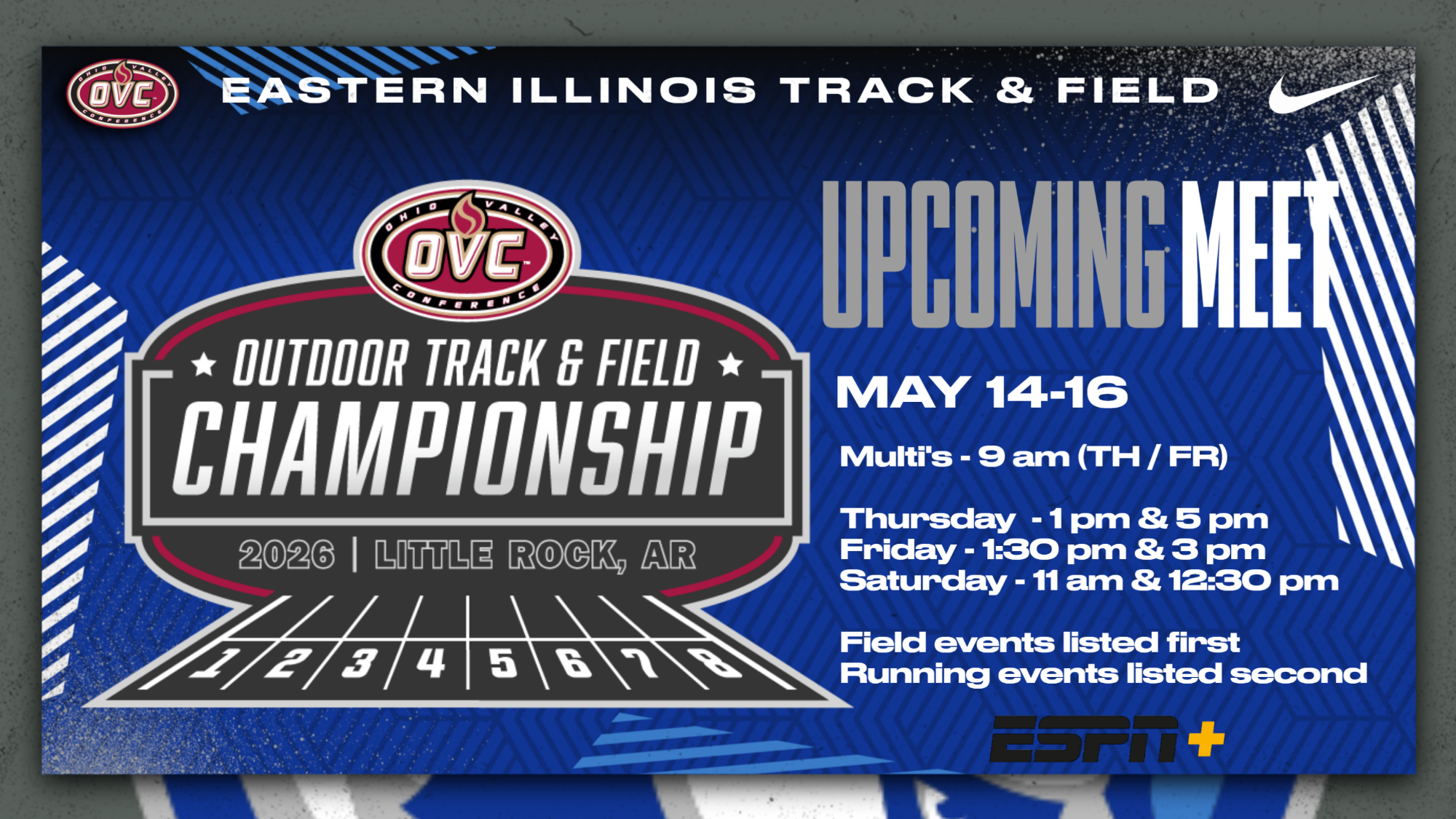 EIU Track and Field heads to 2026 OVC Outdoor Championships