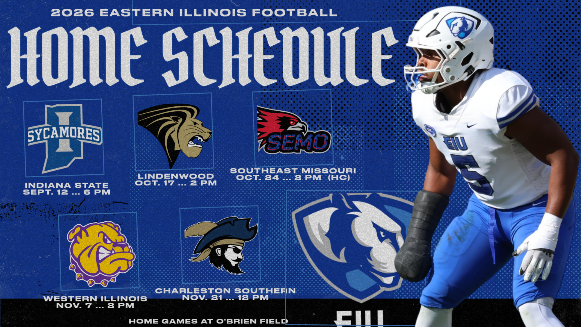 EIU Football Announces 2026 Home Game Times