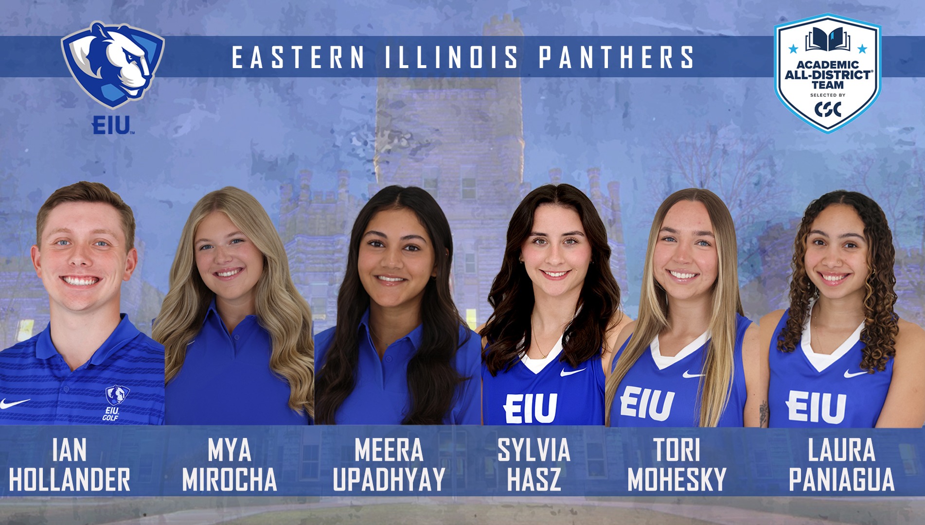 EIU has six student-athletes named to Academic All-District At-Large teams