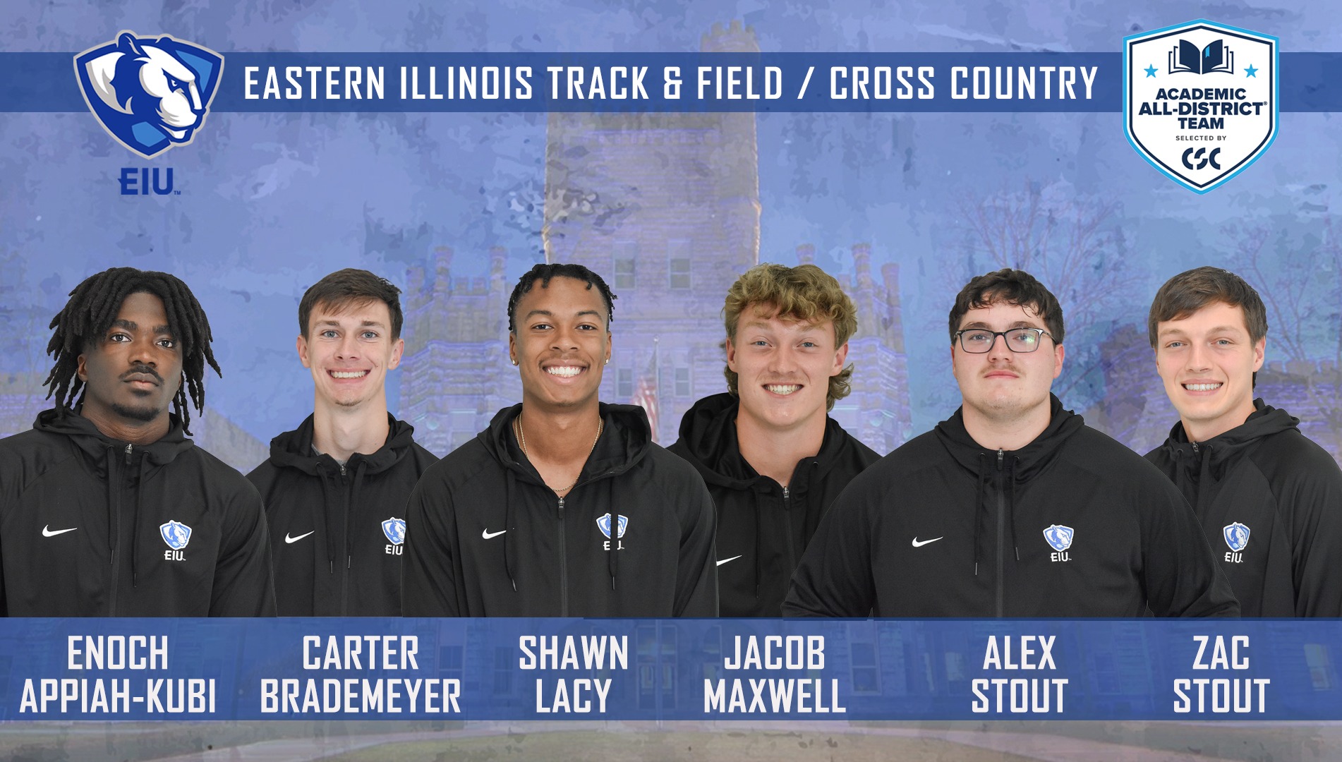Six student-athletes named Academic All-District from EIU men's track & field