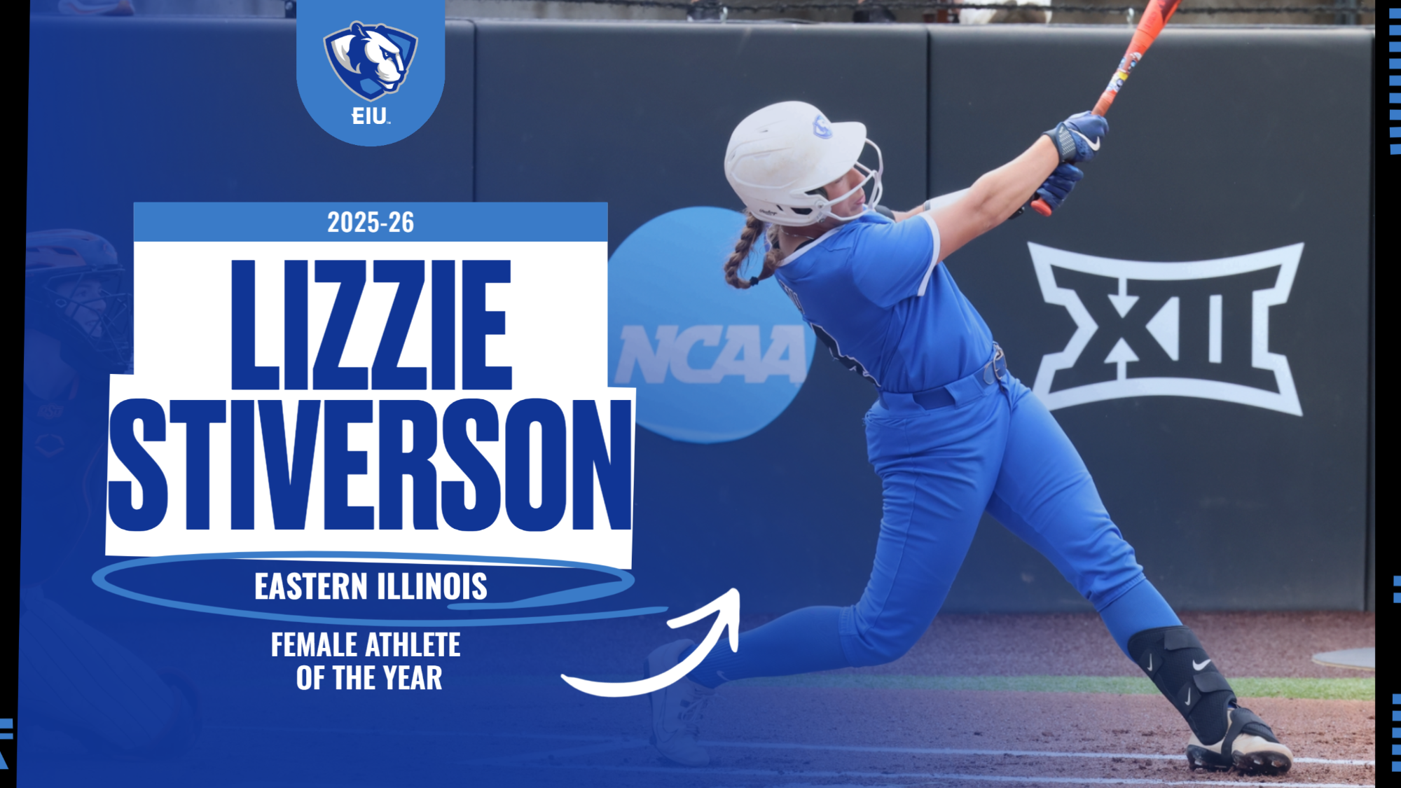 Lizzie Stiverson from softball named EIU Female Athlete of the Year (2025-26)