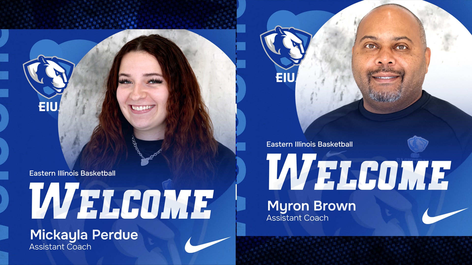 Myron Brown and Mickayla Perdue have been hired as assistant women's basketball coaches